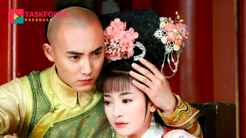 Hình ảnh thời điểm Trương Duệ đóng phim "Tân Hoàn Châu Cách Cách
